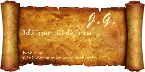 Jáger Glória névjegykártya